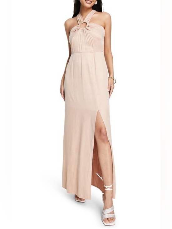 Topshop Dresses & Skirts - Topshop Blush Halter Maxi Dress with Front Slit Size 4 Lyocell, Viscose NWT